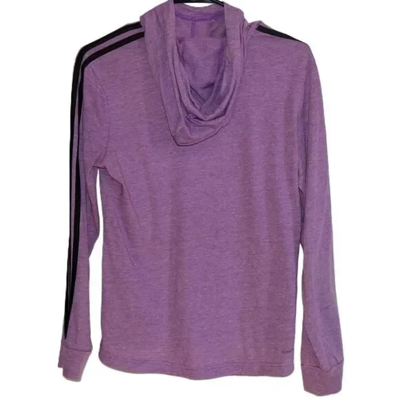 Adidas Climalite Womens Purple Long Sleeve Jersey Hoodie Sweatshirt Jacket Small - Picture 2 of 2